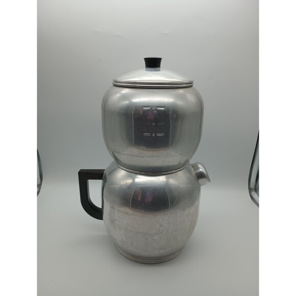 Vintage West Bend Kwik Drip 15c Coffee Maker Percolator Pot Aluminum Stove Top - Picture 5 of 9